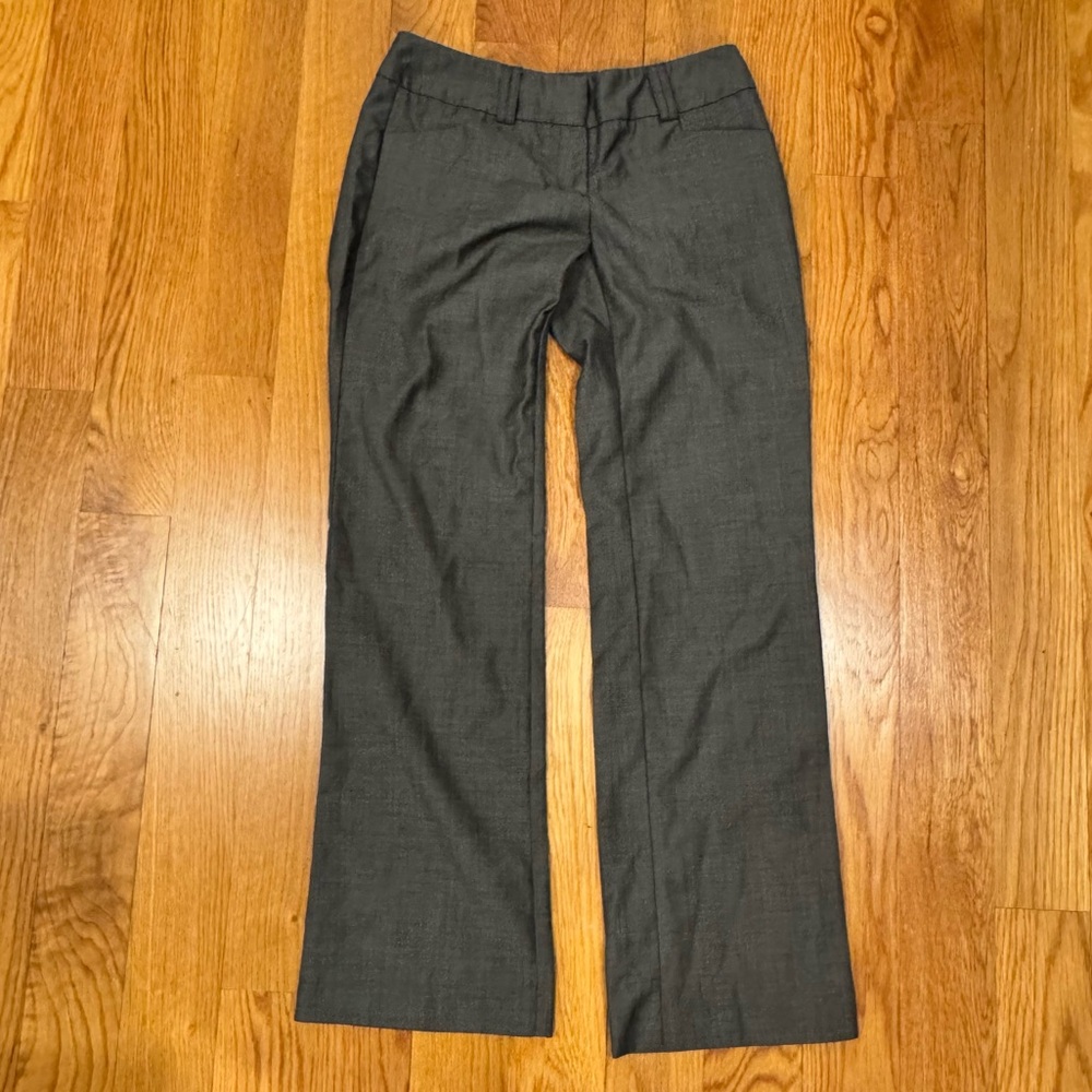 New York & Company Gray Spotted Bootcut Low Rise Dress Pants 0 Petite 0P